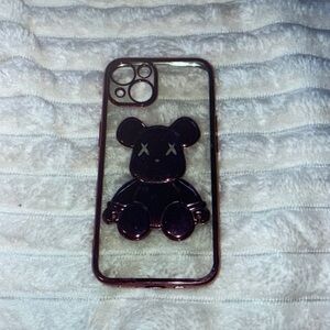 Bear Design Phone Case - Black